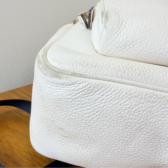 Coach Mini Pebbled Leather Backpack in Chalk 5666 Bag School - Picture 12 of 16